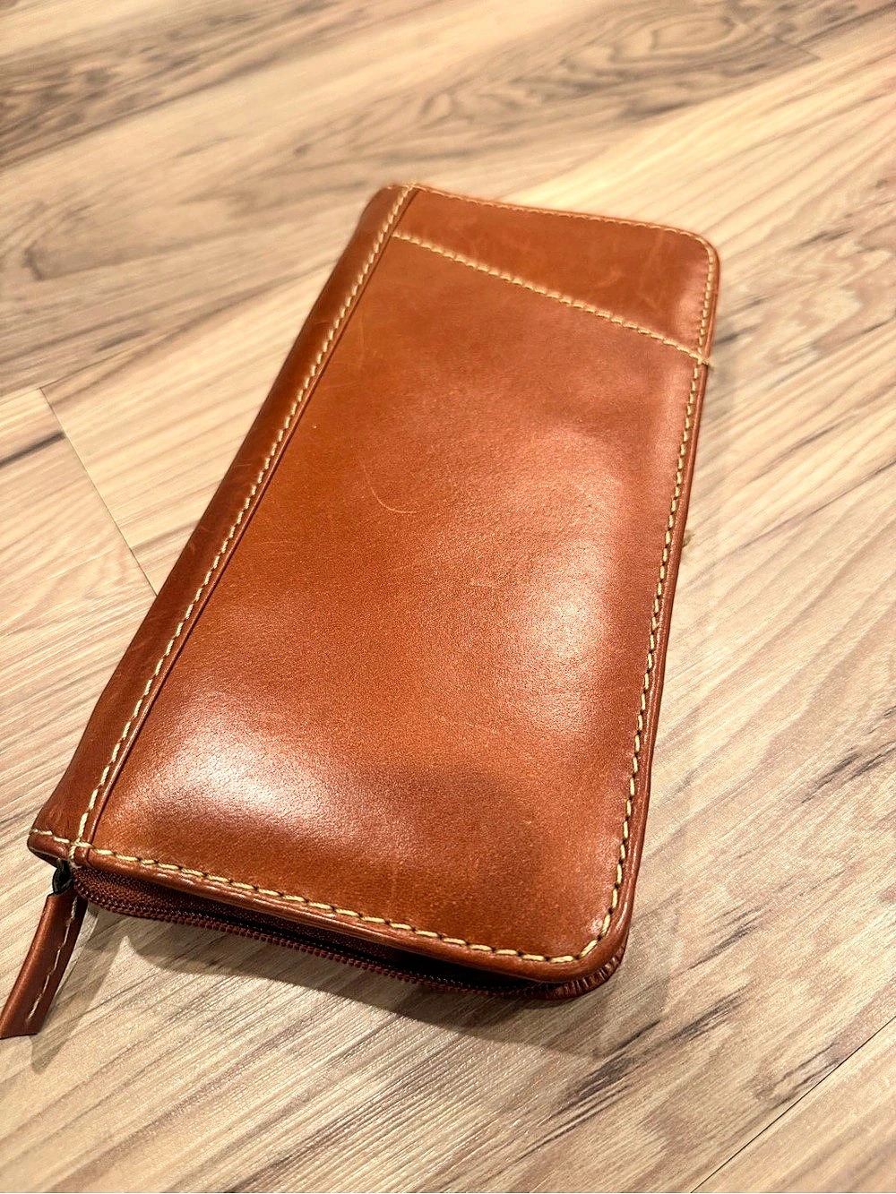 Fossil Estate Leather Multi Passport Travel Wallet